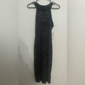 Bead detail cocktail dress, mid thigh